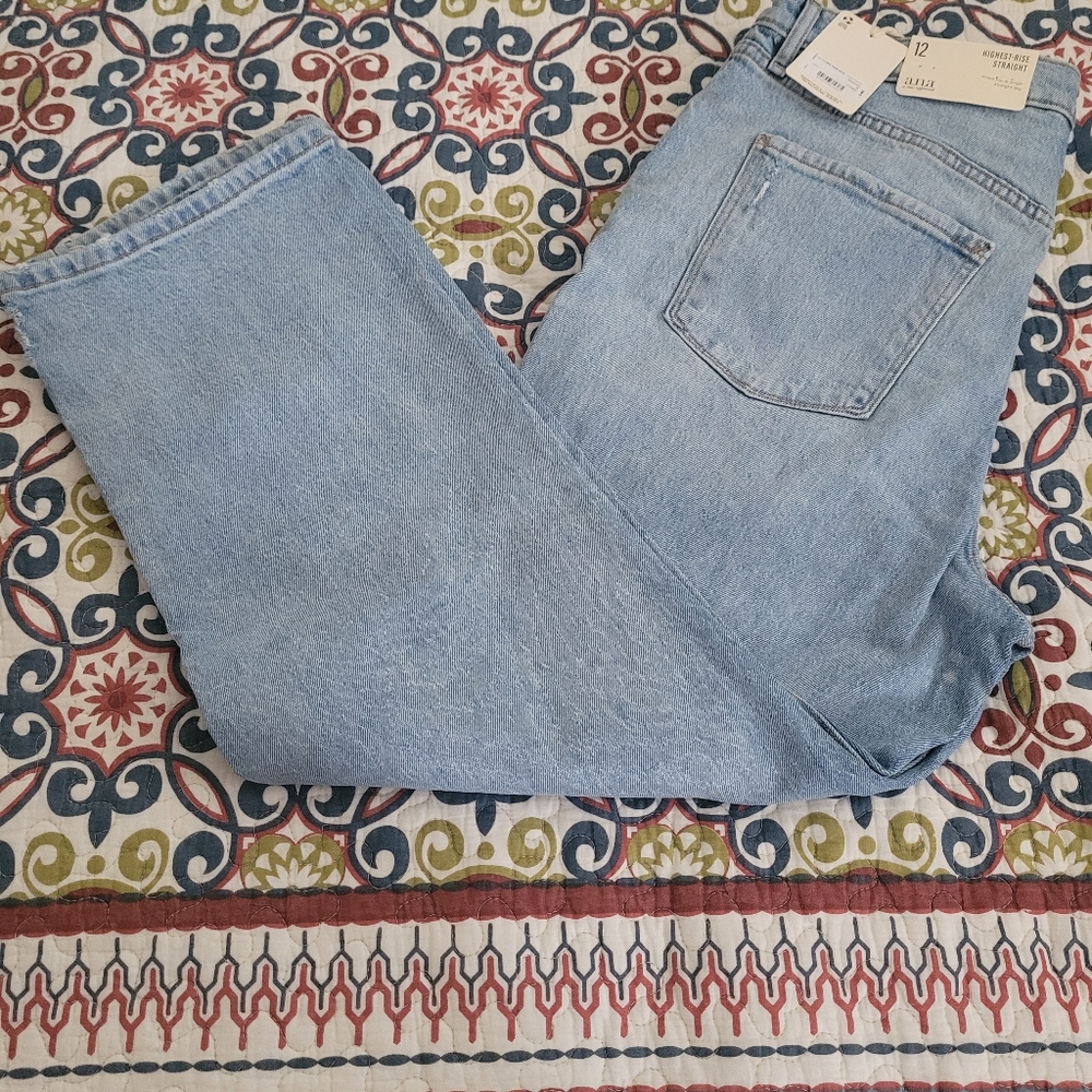 NWT ANA high rise staight jeans